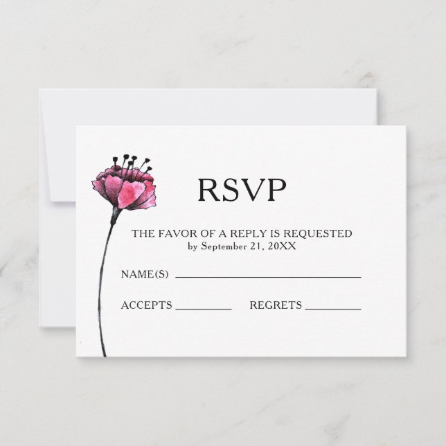 Floral Wedding RSVP (Vorderseite)