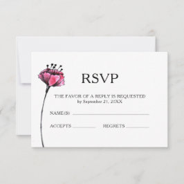 Floral Wedding RSVP Karte