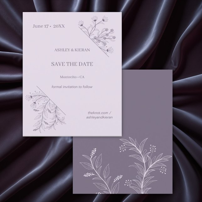 Floral Wedding Save the Date Budget Einladung Flyer (Von Creator hochgeladen)