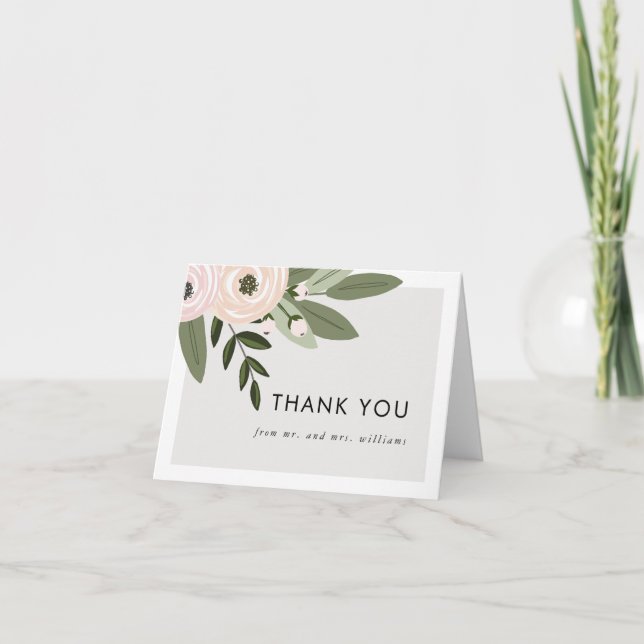 Floral Wedding Sprigs Danke, dass ihr eine Karte h (Vorderseite)
