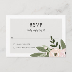 Floral Wedding Sprigs UAWG RSVP Karte