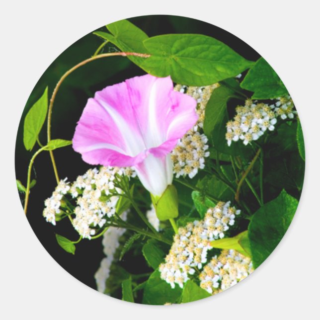 Floral Wedding Umschlag Aufkleber Sticker Groß (Vorderseite)