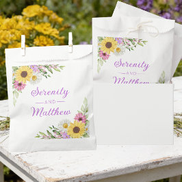 Floral Wedding Wildflower Sunflower Daisy Party Geschenktütchen