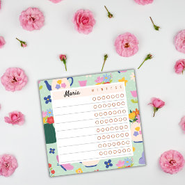Floral Weekly Planner - Blossom Time Sticky Notes Post-it Klebezettel