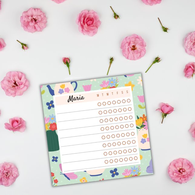 Floral Weekly Planner - Blossom Time Sticky Notes Post-it Klebezettel (Von Creator hochgeladen)