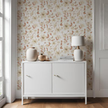 Floral Weiß Beige Lily Botanisches Muster