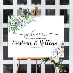 Floral Welcome Sign Poster