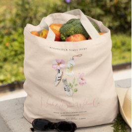 Floral Wellness Frauen Logo für Gesundheit und Fit Tragetasche