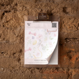 Floral Wellness QR Code & Branding Briefbogen