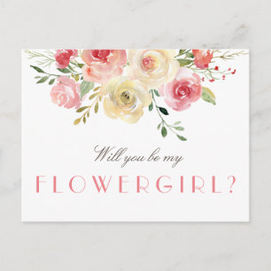 floral Werden Sie meine Blumenkarten sein? Einladungspostkarte