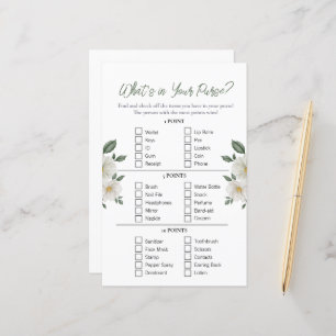 Floral "What's in Your Purse" Brautparty Game