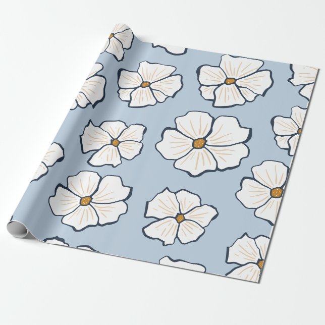 Floral Whispers: ZazzleWrapMagic Exklusive Wraps Geschenkpapier (Ungerollt)