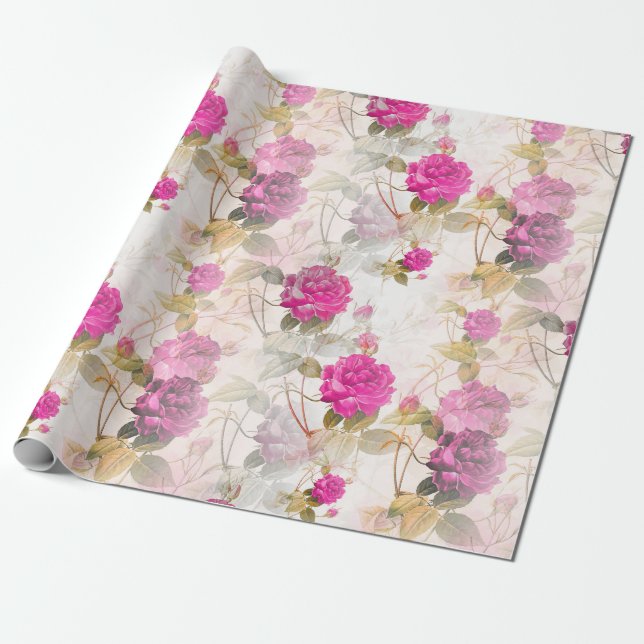 Floral Whispers: ZazzleWrapMagic Exklusive Wraps Geschenkpapier (Ungerollt)