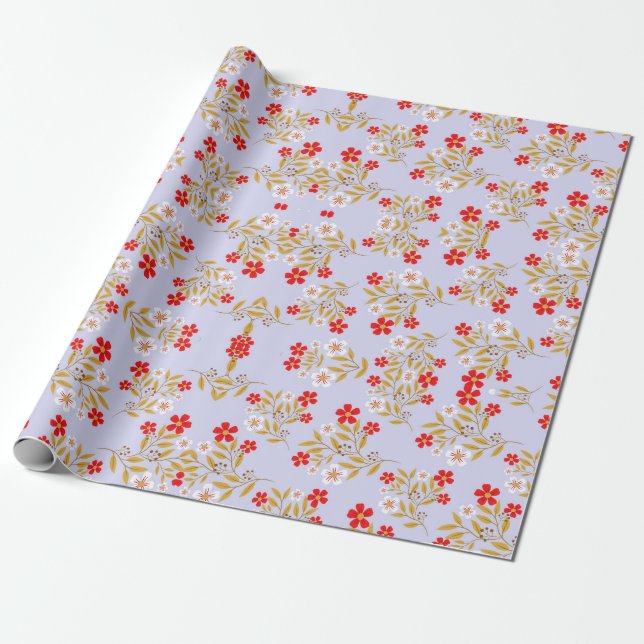 Floral Whispers: ZazzleWrapMagic Exklusive Wraps Geschenkpapier (Ungerollt)