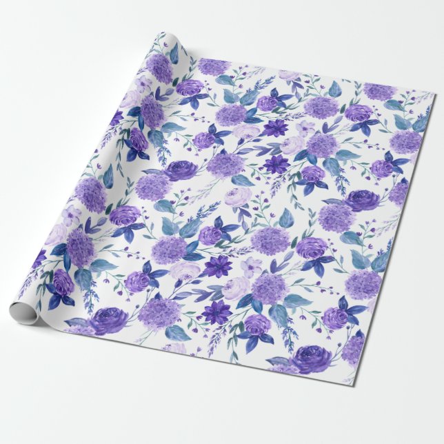 Floral Whispers: ZazzleWrapMagic Exklusive Wraps Geschenkpapier (Ungerollt)