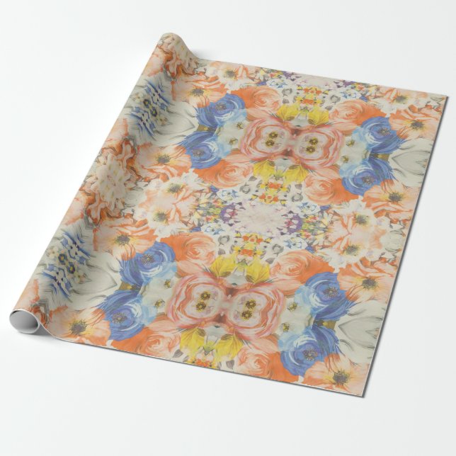 Floral Whispers: ZazzleWrapMagic Exklusive Wraps Geschenkpapier (Ungerollt)