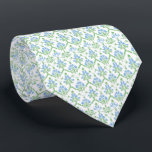 Floral white blue green neck tie krawatte<br><div class="desc">elegant watercolor pattern tie</div>