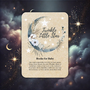 Floral White Twinkle Little Star Baby Dusche Begleitkarte