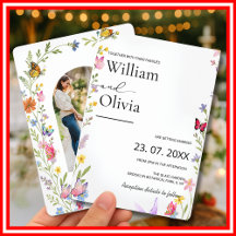 Floral Wildblume Elegant Boho Butterflies Hochzeit