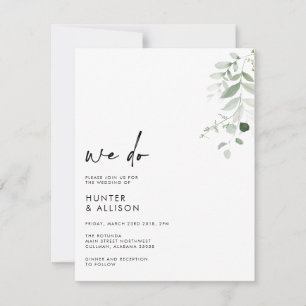 Floral wir machen Hochzeit Einladung