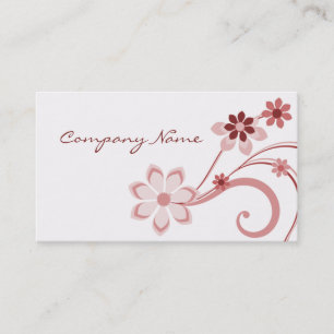 Floral Wirbel Business Card, Mauve Visitenkarte