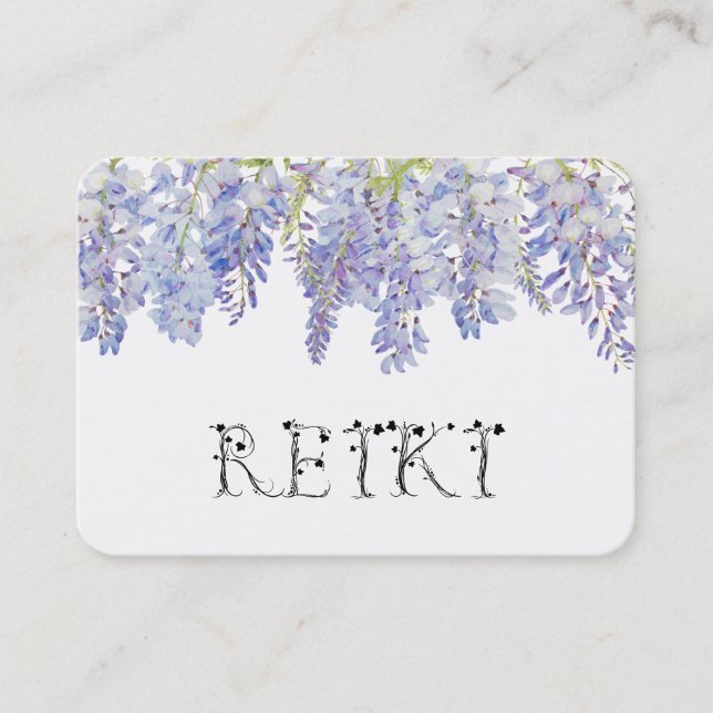 *~* Floral - Wisteria Blume Wasserfarbe Ivy REIKI Visitenkarte (Vorderseite)