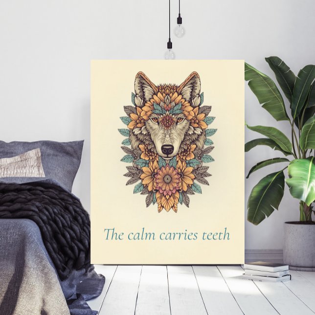 Floral Wolf Boho Quote Wall Art Poster (Von Creator hochgeladen)