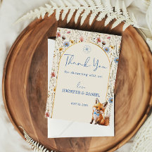 Floral Woodland Fox Babydusche