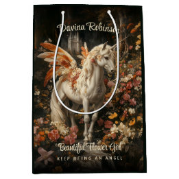 Floral Woodland verzaubert Fantasy Fairy Horse Mittlere Geschenktüte