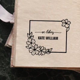 Floral Wreath Custom ex libris Permastempel