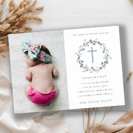 Floral Wreath Foto Godeltern Vorschlag einladen Dankeskarte