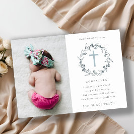 Floral Wreath Foto GodVater Vorschlag einladen Dankeskarte