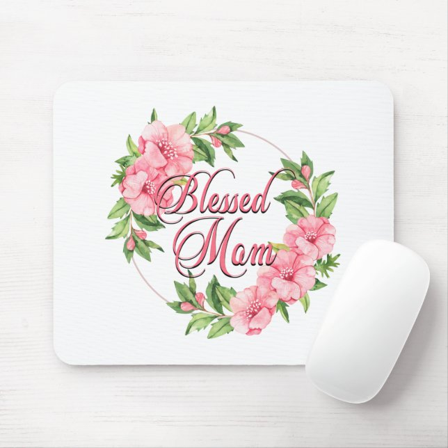 Floral Wreath Gesegnete Mama Mousepad (Mit Mouse)