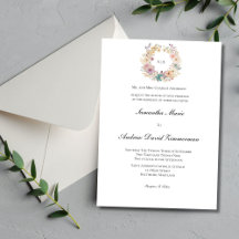 Floral Wreath Monogramm Traditionelle feierliche H