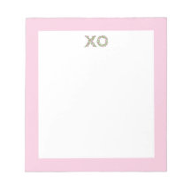 Floral XO Notepad