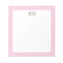 Floral XO Notepad Notizblock