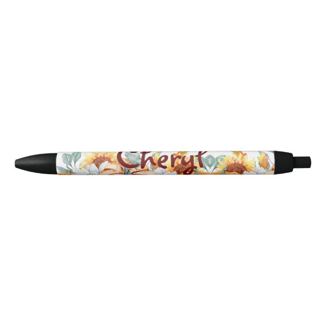 Floral Zurück zur Schule Kugelschreiber (Vorderseite)