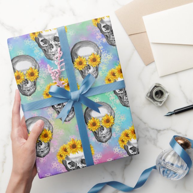 FLORALBOW SKULL WRAPPING PAPIER GESCHENKPAPIER (Schenken)