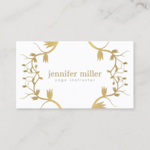 FLORALBRANCHEN IN GOLD VISITENKARTE