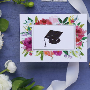 Florale Abschlussgratulationen Karte