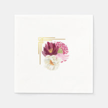 Florale Aquarell-Geburtstagsservietten