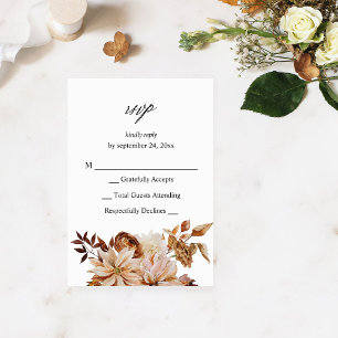 Florale beige d'automne sans RSVP de repas VER