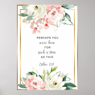 Florale Bibelstelle Poster