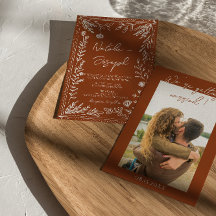 Florale Boho verbrannte Orange Terrakotta Foto Hoc