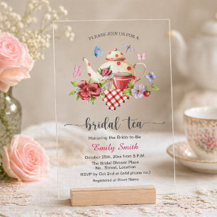 Florale Brautparty zum Junggesellinnenabschied  Acryleinladungen
