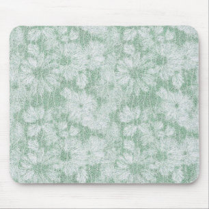 Florale Daisy samtiges Mintgrün  Mousepad