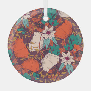 Florale Elemente: Handgezeichnet nahtlos. Ornament Aus Glas