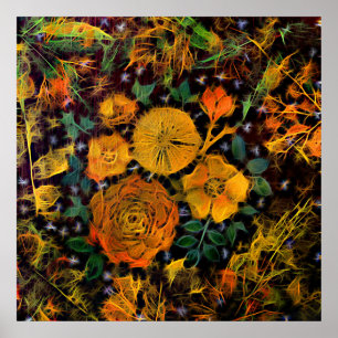 Florale Funken Poster