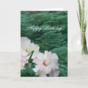 Florale Gardenie und Farn "Alles Gute zum Geburtst Karte