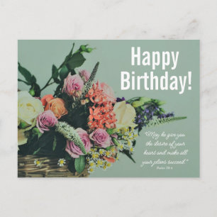 Florale Geburtstagsglückwünsche Postkarte